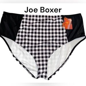 Joe Boxer Black and White Checkered Bikini Bottom